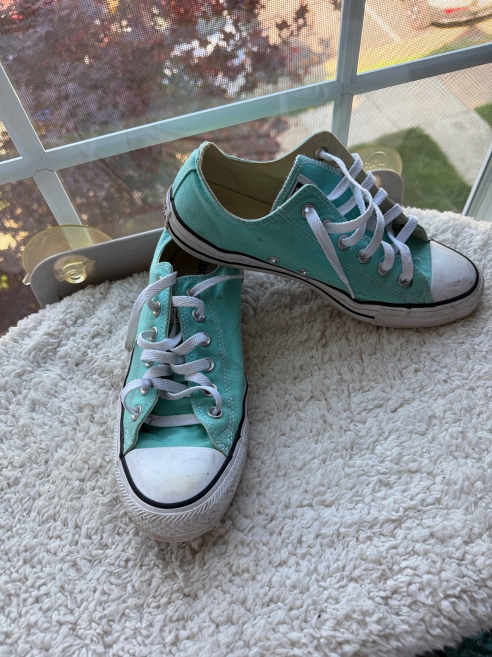 Casual Low-Top Women's Sneakers in Aqua
